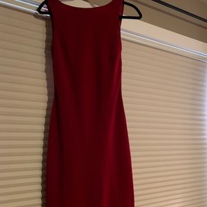 Size 10 Evan Picone red cowl back dress